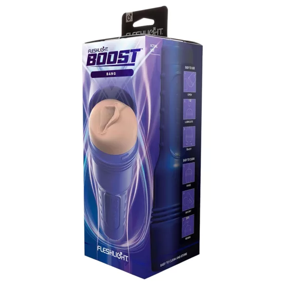 Fleshlight Boost Bang - masturbateur vagin réaliste - couleur marron