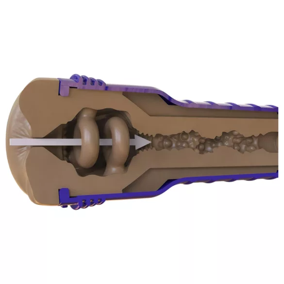 Fleshlight Boost Blast - masturbateur vagin réaliste anus - silicone marron