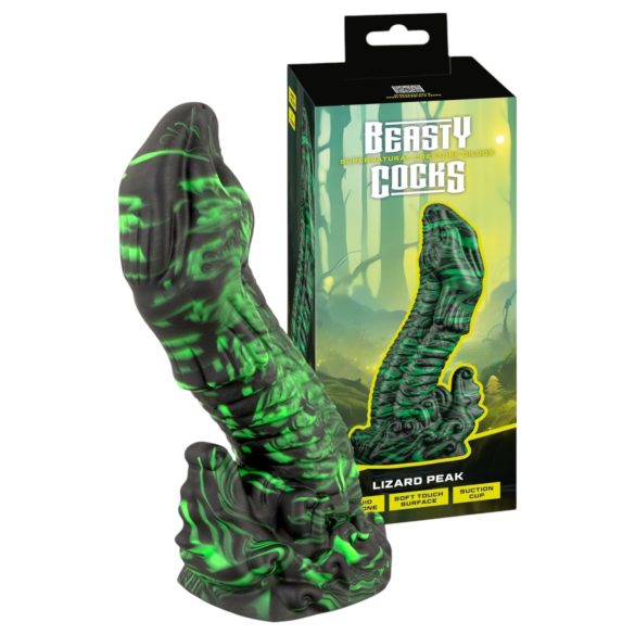 Gode Lézard Beasty Cocks - Dildo Lézard (vert-noir)