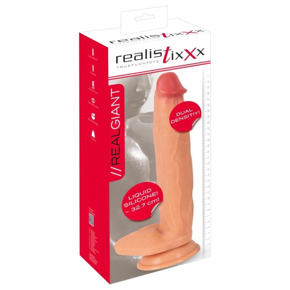 Realistixxx - gode géant réaliste avec testicules - silicone couleur chair
