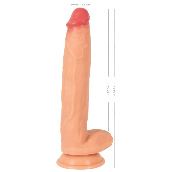 Realistixxx - gode géant réaliste avec testicules - silicone couleur chair