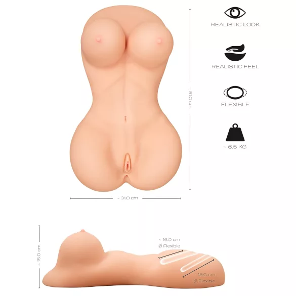 Realistixxx - masturbateur torse femme réaliste - vagin réaliste