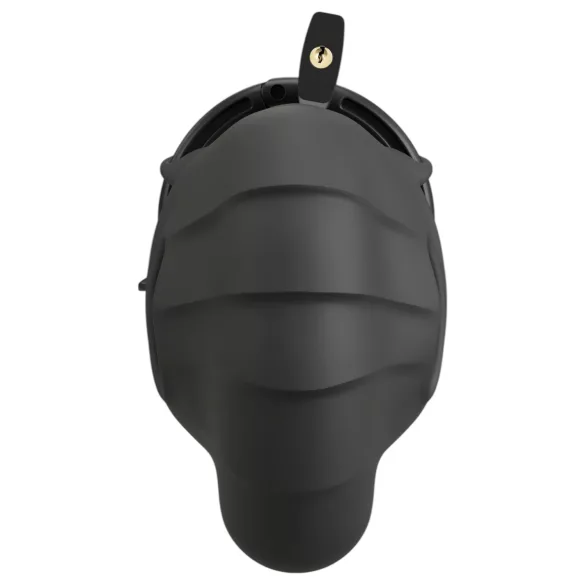 Black Velvets - cage pénis et testicules - silicone noir