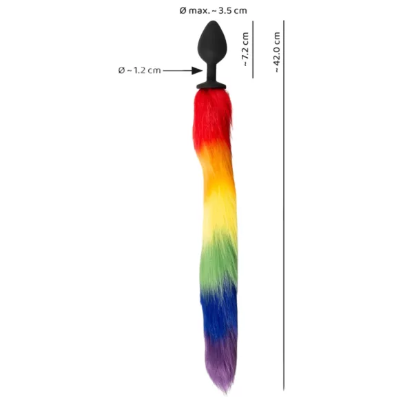 You2Toys - Plug anal en silicone avec queue (arc-en-ciel)