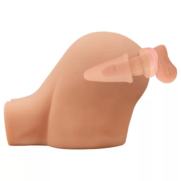 Nature Skin - plug anal et gaine pénis - couleur chair