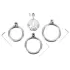 Fetish Collection - mini cage à pénis avec 3 anneaux testiculaires interchangeables (argent)