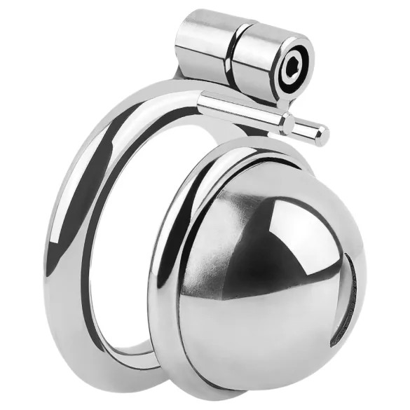 Fetish Collection - mini cage à pénis avec 3 anneaux testiculaires interchangeables (argent)