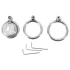 Fetish Collection - mini cage à pénis avec 3 anneaux testiculaires interchangeables (argent)