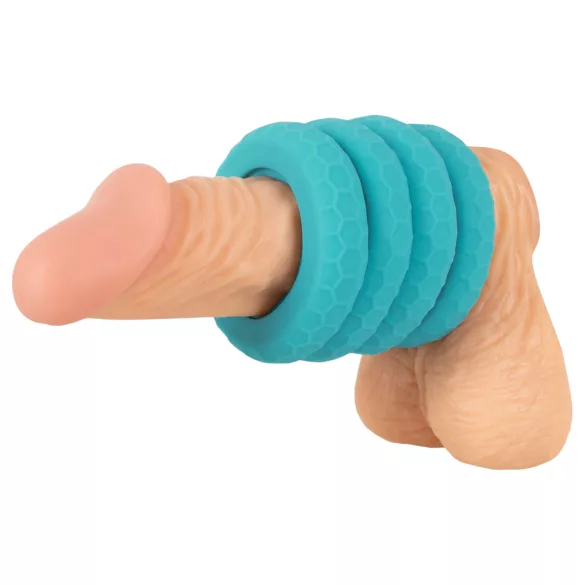 You2Toys - Set de 3 anneaux pénien et testiculaire (turquoise)