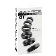   You2Toys - lot d’anneaux pour pénis et testicules (noir) - 6 pcs