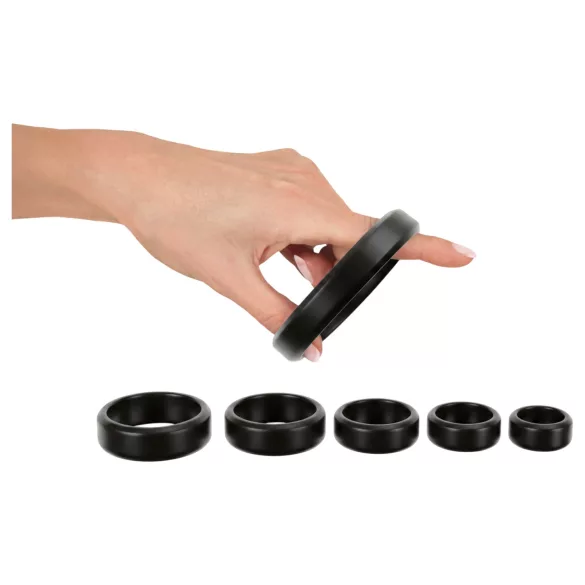 You2Toys - lot d’anneaux pour pénis et testicules (noir) - 6 pcs