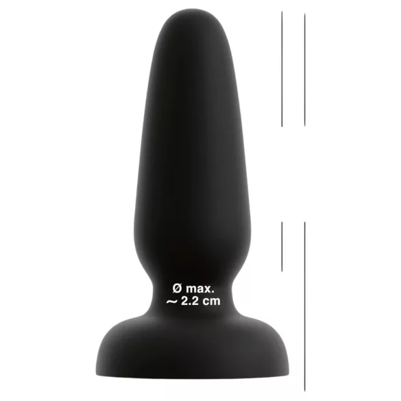Black Velvets - plug anal en silicone avec ventouse (noir) - S