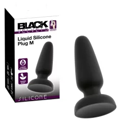   Black Velvets - plug anal en silicone avec ventouse (noir) - M