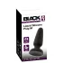 Black Velvets - plug anal en silicone avec ventouse (noir) - M