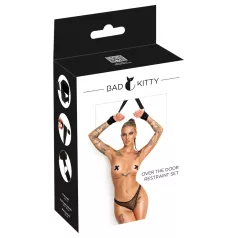   Bad Kitty - ensemble de menottes de poignet à suspendre à la porte (noir)