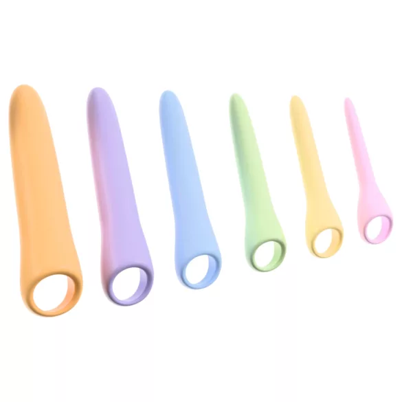 You2Toys Six in a Row 2.0 - Set de 6 godemichés et dilatateurs en silicone (colorés)