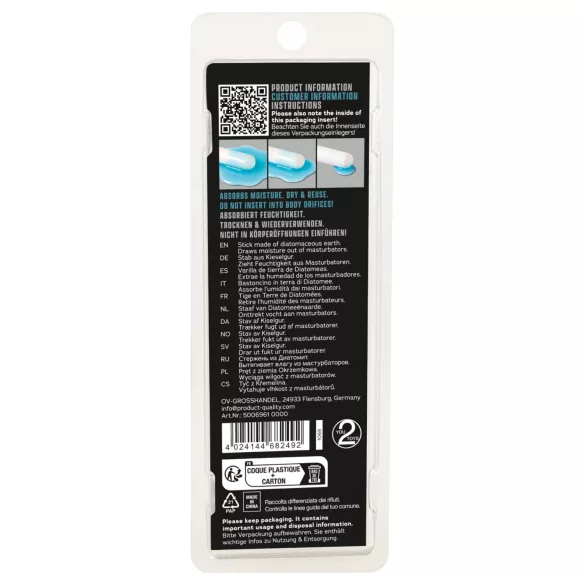You2Toys - bâtonnet absorbant de séchage pour masturbateurs (blanc)