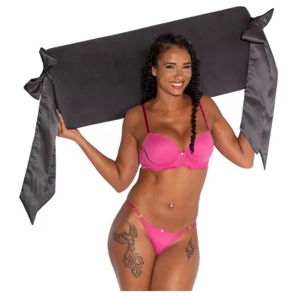 Liberator - coussin érotique avec liens en satin (noir)