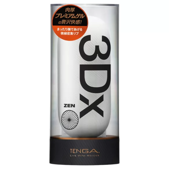 TENGA 3Dx Zen - Masturbateur texturé 3D (blanc)