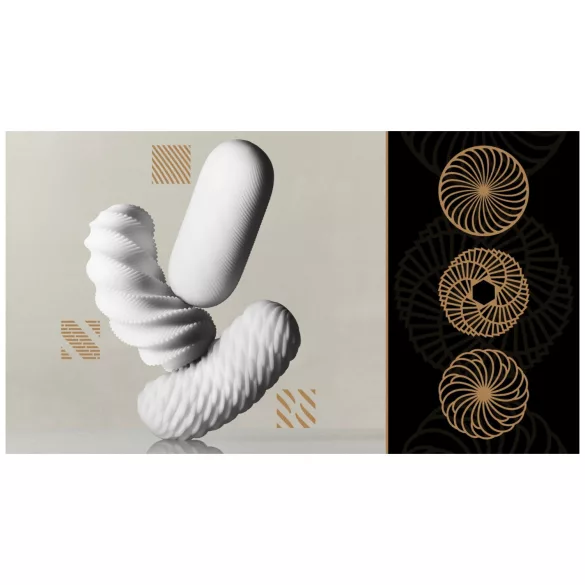 TENGA 3Dx Zen - Masturbateur texturé 3D (blanc)