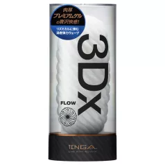 TENGA 3Dx Flow - masturbateur à motif ondulé (blanc)