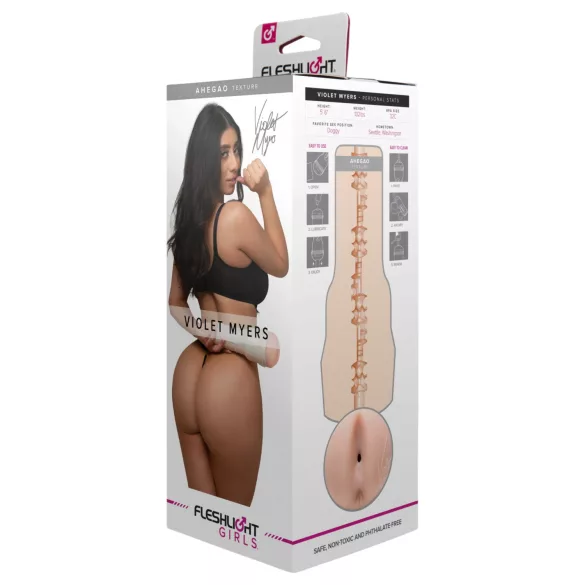 Fleshlight Girls Violet Myers Ahegao - masturbateur vaginino-réaliste fesses (couleur chair)