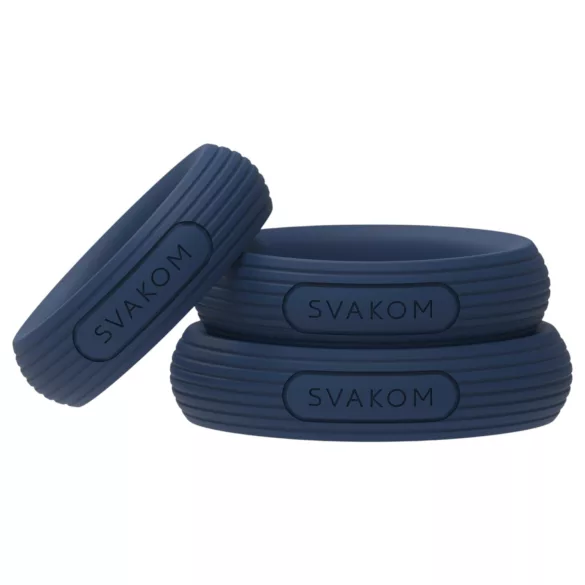 Svakom Triooo - ensemble d’anneaux péniens en silicone souple (bleu) - 3 pcs