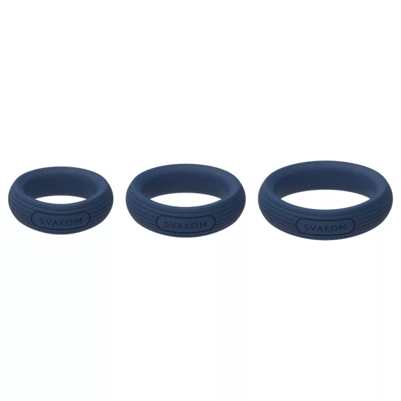 Svakom Triooo - ensemble d’anneaux péniens en silicone souple (bleu) - 3 pcs