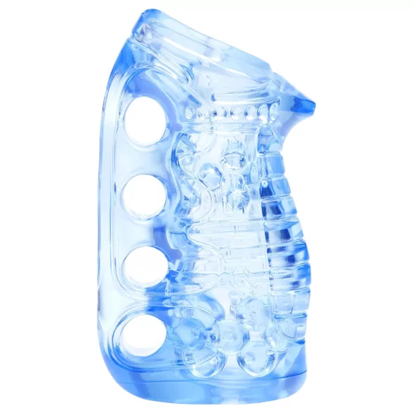 Fleshlight Fleshskins Grip Blue Ice - masturbateur ouvert aux deux extrémités (bleu)