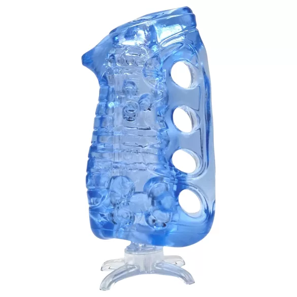 Fleshlight Fleshskins Grip Blue Ice - masturbateur ouvert aux deux extrémités (bleu)