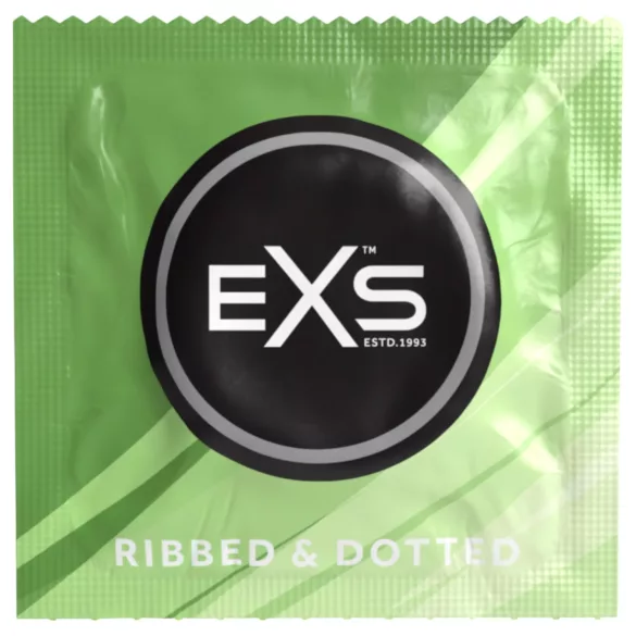 EXS - Préservatifs nervurés et perlés - texture stimulante - boîte de 12