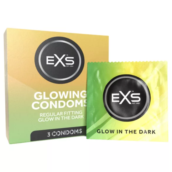 EXS - préservatif phosphorescent - étui de 3