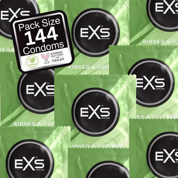 EXS - Préservatif nervuré et à reliefs - 144 pièces