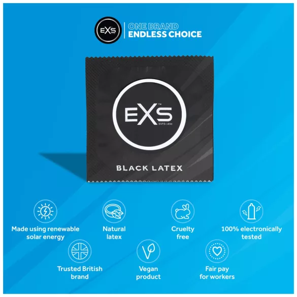 EXS Black - préservatifs noirs (48 pcs)