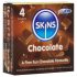 Skins - préservatif goût chocolat - lot de 4