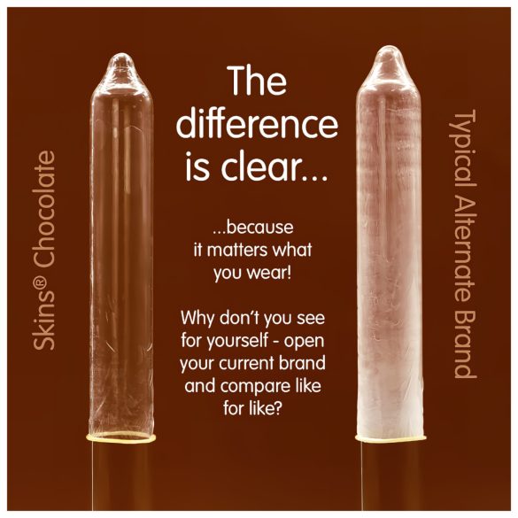 Skins - préservatif goût chocolat - lot de 4
