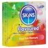 Skins - préservatifs parfumés - menthe, chewing-gum, banane, fraise (4 pcs)