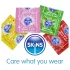 Skins - préservatifs parfumés - menthe, chewing-gum, banane, fraise (4 pcs)
