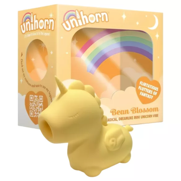Unihorn Bean Blossom - stimulateur clitoridien licorne rechargeable - jaune