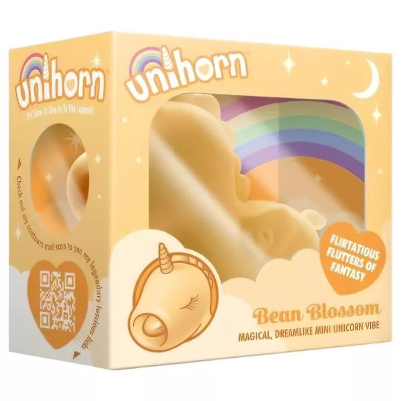 Unihorn Bean Blossom - stimulateur clitoridien licorne rechargeable - jaune