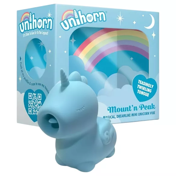Unihorn Mount'n Peak - stimulateur clitoridien rechargeable - silicone bleu