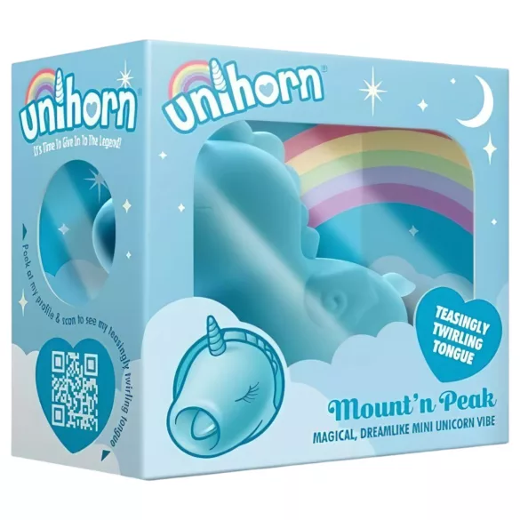 Unihorn Mount'n Peak - stimulateur clitoridien rechargeable - silicone bleu