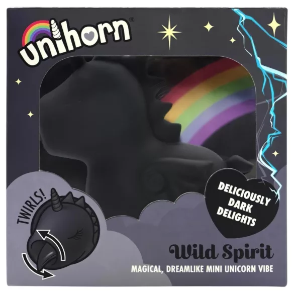 Unihorn Wild Spirit - stimulateur clitoridien licorne rechargeable - noir