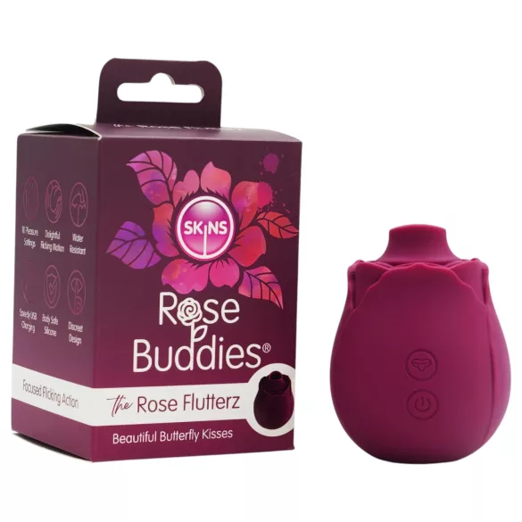 Skins Rose Flutterz - stimulateur clitoridien rechargeable (violet)