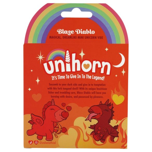 Unihorn Blaze Diablo - stimulateur clitoridien licorne rechargeable - rouge
