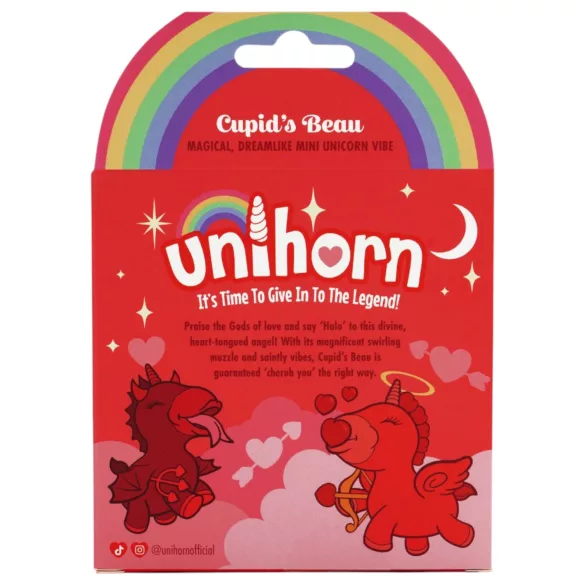 Unihorn Cupid's Beau - stimulateur clitoridien rechargeable - silicone rouge