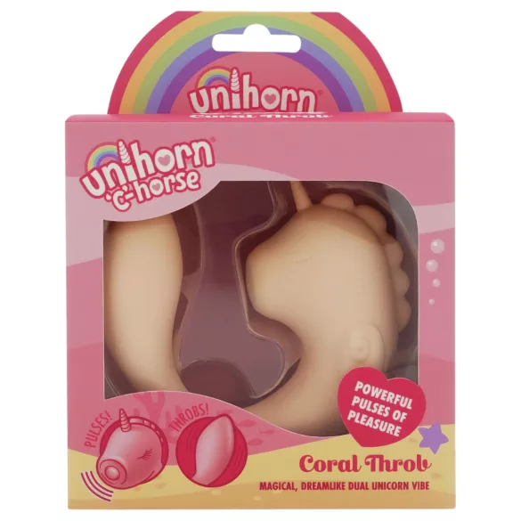 Unihorn C-Horse - vibromasseur point G et clitoridien (corail)