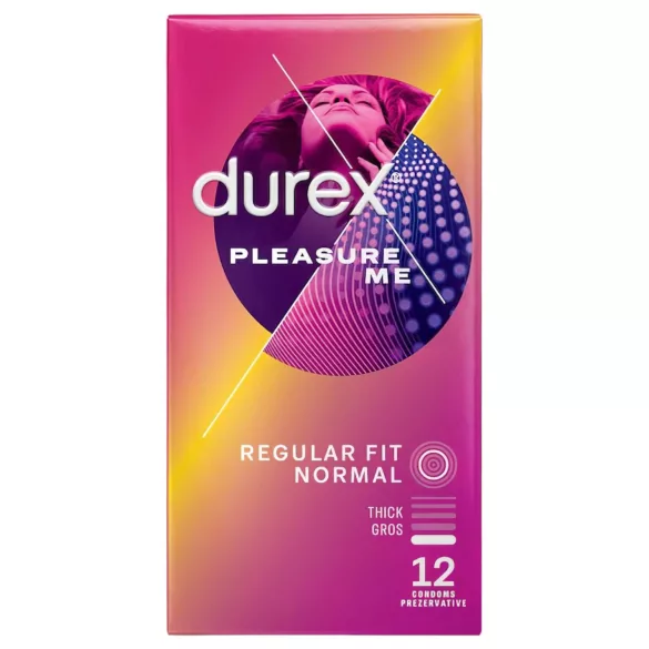 Durex Pleasure Me - préservatif nervuré et à picots - 12 unités