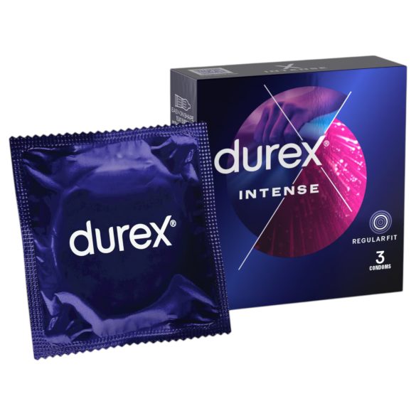 Durex Intense - préservatifs nervurés et perlés (3 pcs)