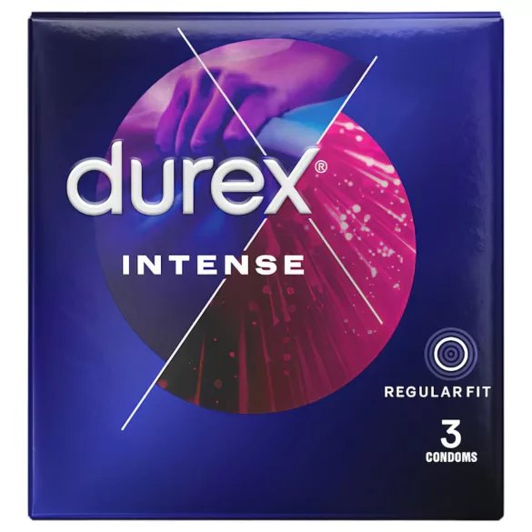 Durex Intense - préservatifs nervurés et dotés de reliefs (3 pcs)